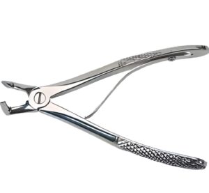 Forceps veterinario extracción ángulo derecho