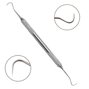 Raspador veterinario tipo hoz