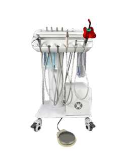 Equipo de limpieza dental veterinario equipado